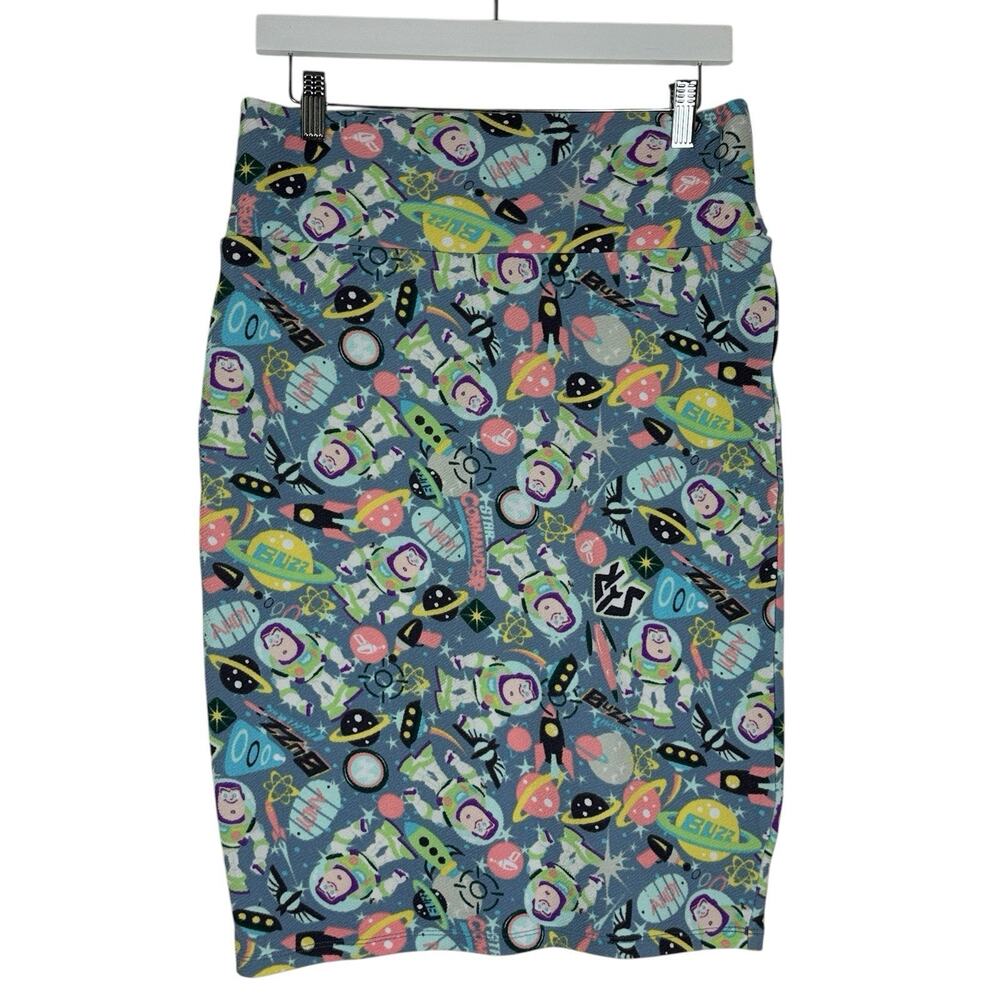 LuLaRoe Cassie Skirt Women Medium Buzz Lightyear Toy Story Andy Disney